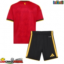 Camisa de Futebol Bélgica Equipamento Principal Infantil Mundo 2026 Manga Curta (+ Calças curtas)